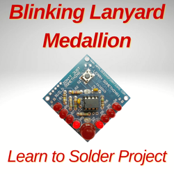 Blinking Lanyard Medallion - Learn to Solder Project Kit